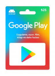 Google Play Hediye Kodu 25 TL